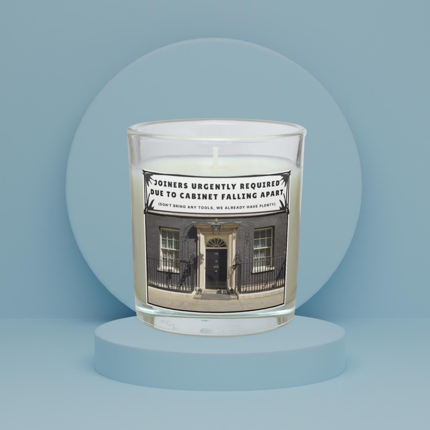 Funny Government Joke Candle | 10 Downing Street | Joke Politics Gift | Funny Joiner Gift | Funny Secret Santa Candle | Novelty Political Etsy