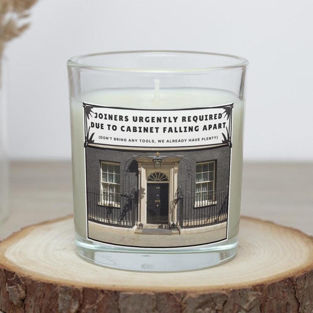 Funny Government Joke Candle | 10 Downing Street | Joke Politics Gift | Funny Joiner Gift | Funny Secret Santa Candle | Novelty Political Etsy