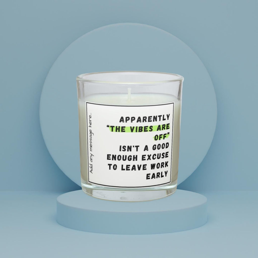 Funny Office Joke Personalised Candle | Funny Work Vibe Gift | Funny Colleague Message Gift | Sarcastic Gift for Boss | Funny Desk Joke Gift Etsy