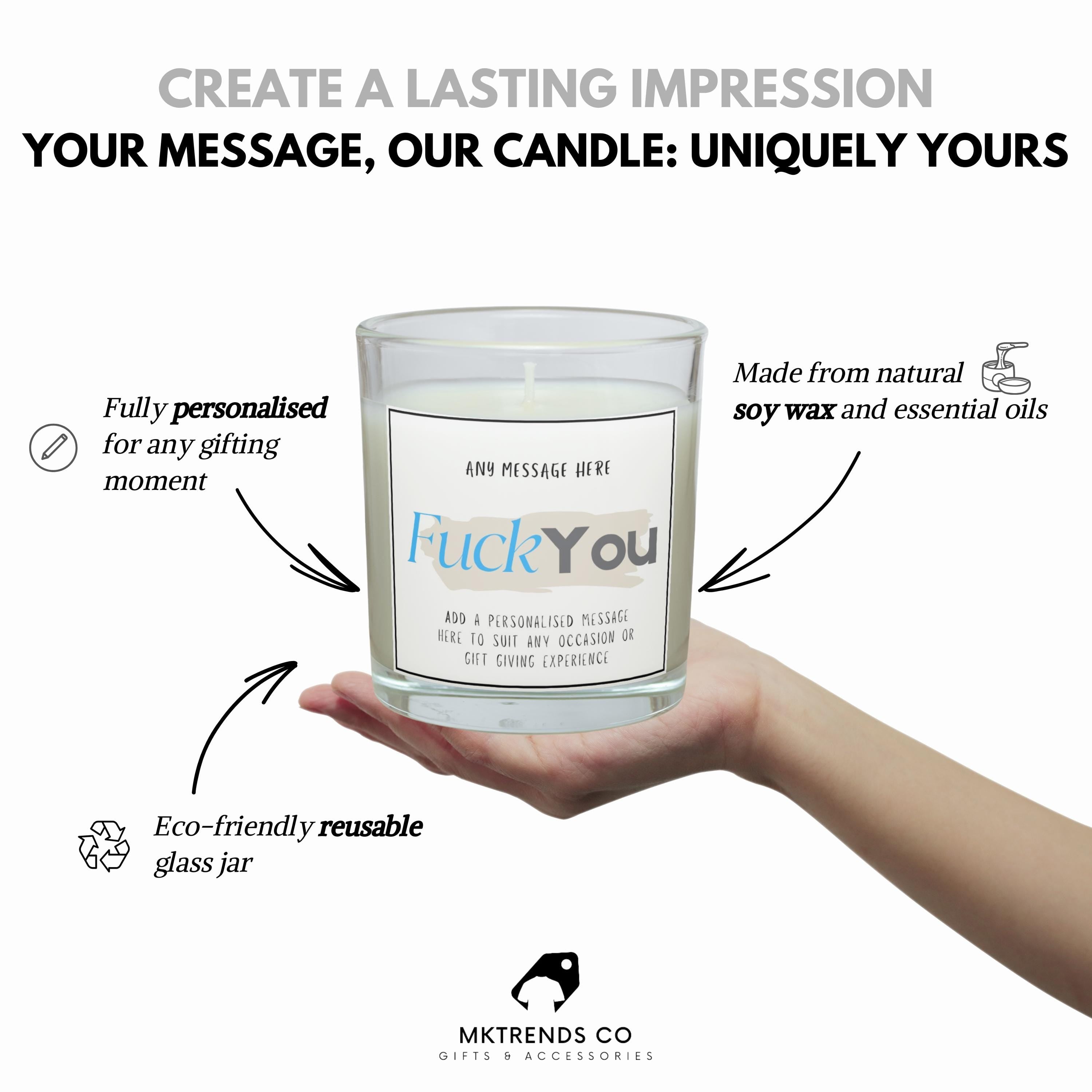 Funny Fuck You Personalised Candle | Joke Gift for Him | Funny Candle for Him | Secret Santa Gift for Him | Joke Fuck You Gift for Dad Etsy