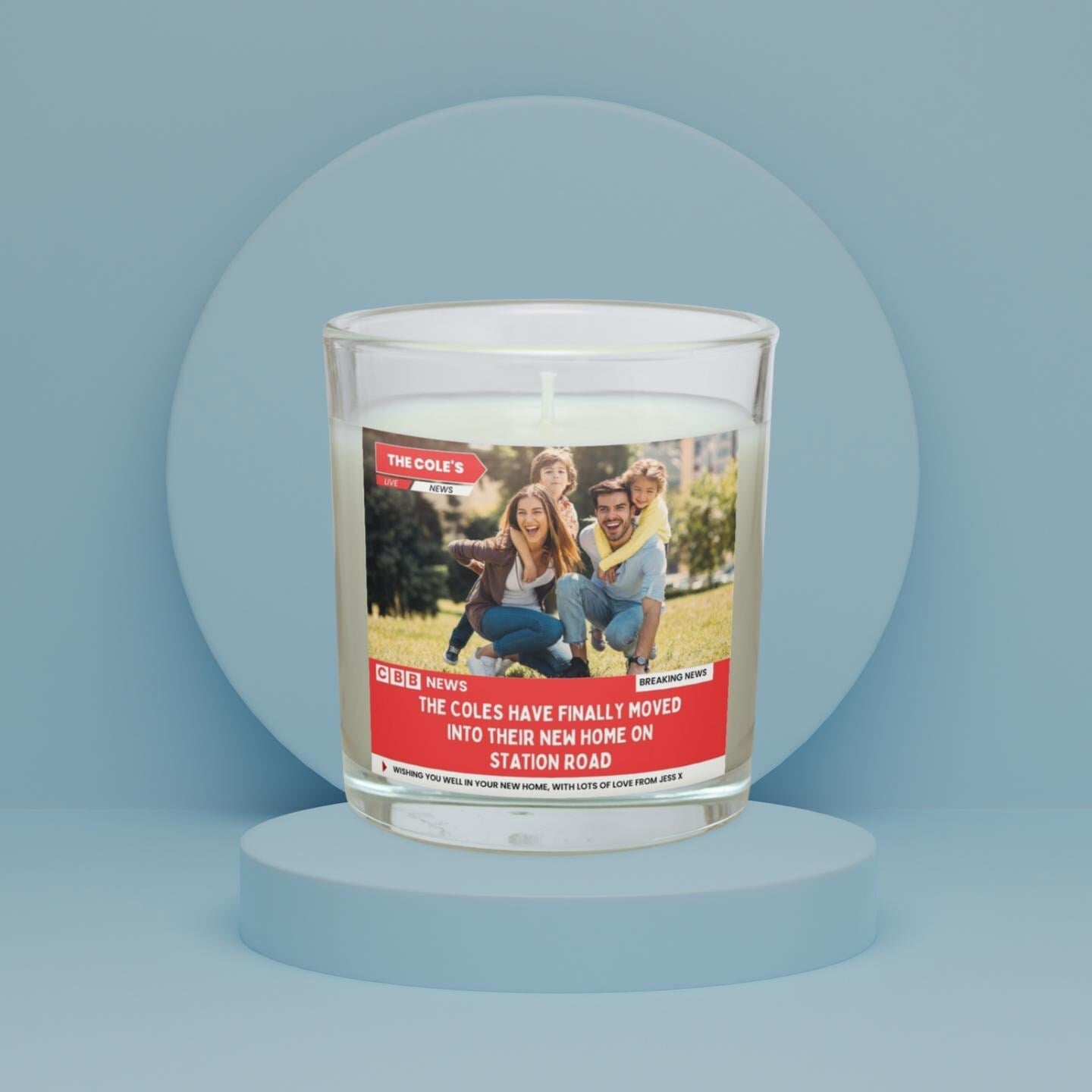 Funny New Home News Gift | Personalised Photo & Message New Home Soy Wax Candle Etsy