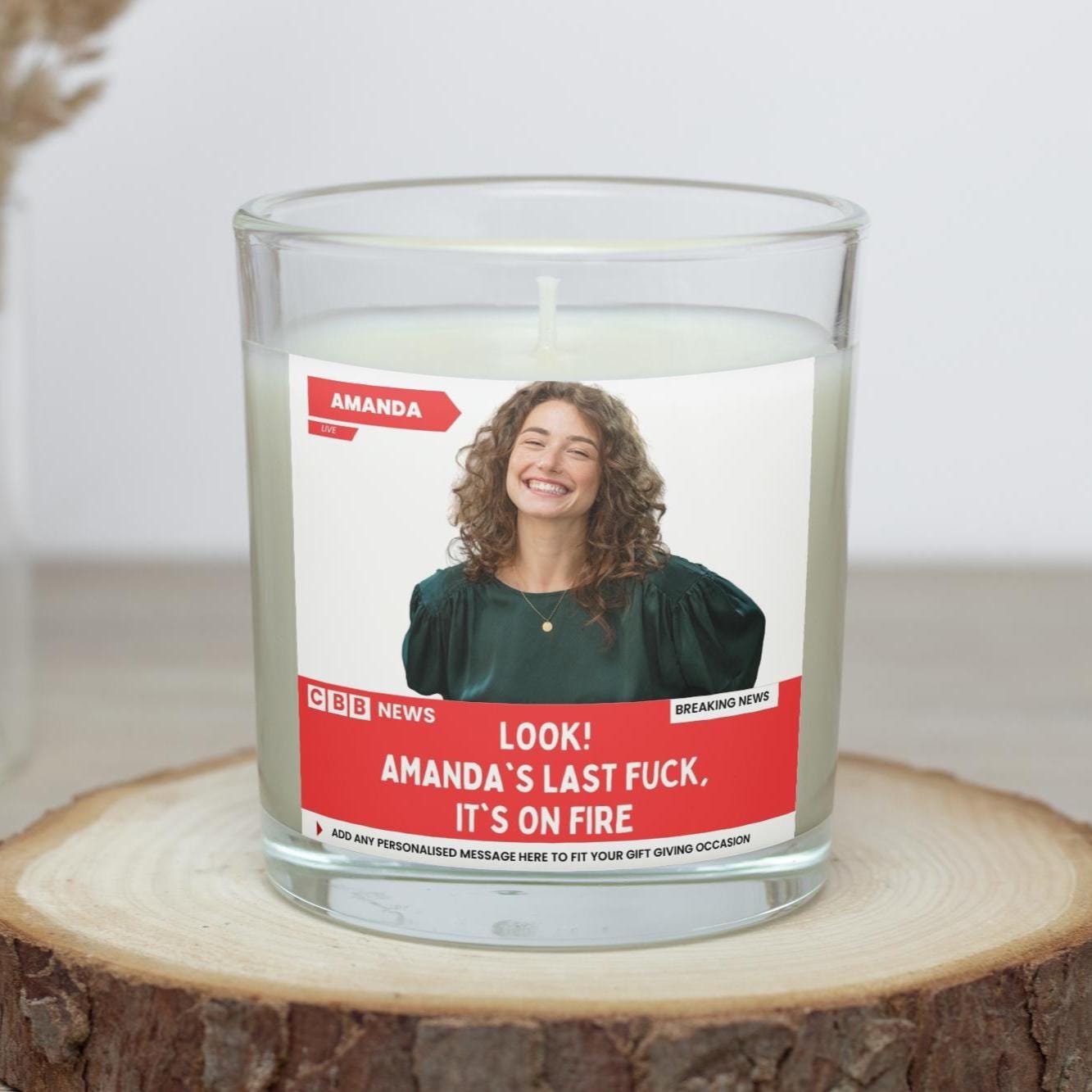 Last Fuck Personalised Candle | Funny Breaking News Photo Message Gift Etsy