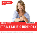 Birthday Message & Photo Personalised Candle | Breaking News Style Funny Birthday Gift Etsy