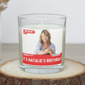 Birthday Message & Photo Personalised Candle | Breaking News Style Funny Birthday Gift Etsy