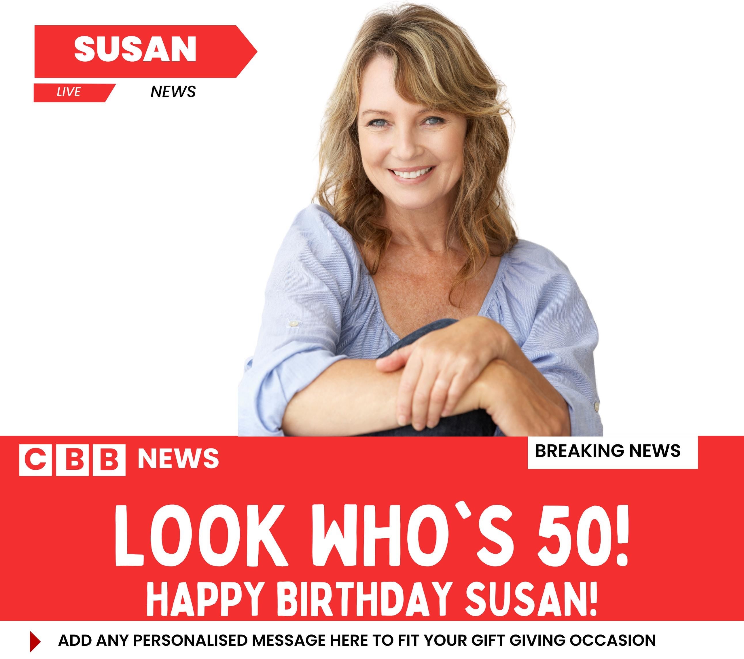 Happy 50th Birthday Personalised Soy Wax Candle | Funny News Style 50th Birthday Gift | 50thBirthday Photo & Message Candle Etsy