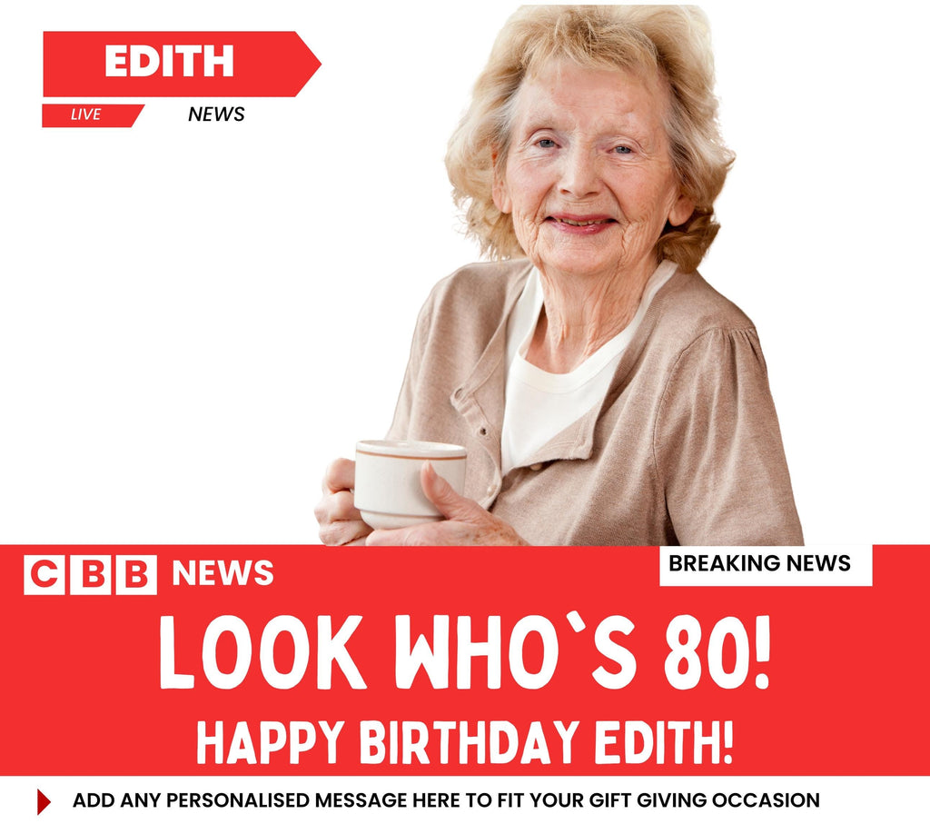 80th Birthday Personalised Soy Wax Candle | News Style Photo Message Gift | Happy 80th Birthday Candle in Glass Jar Etsy
