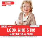 80th Birthday Personalised Soy Wax Candle | News Style Photo Message Gift | Happy 80th Birthday Candle in Glass Jar Etsy