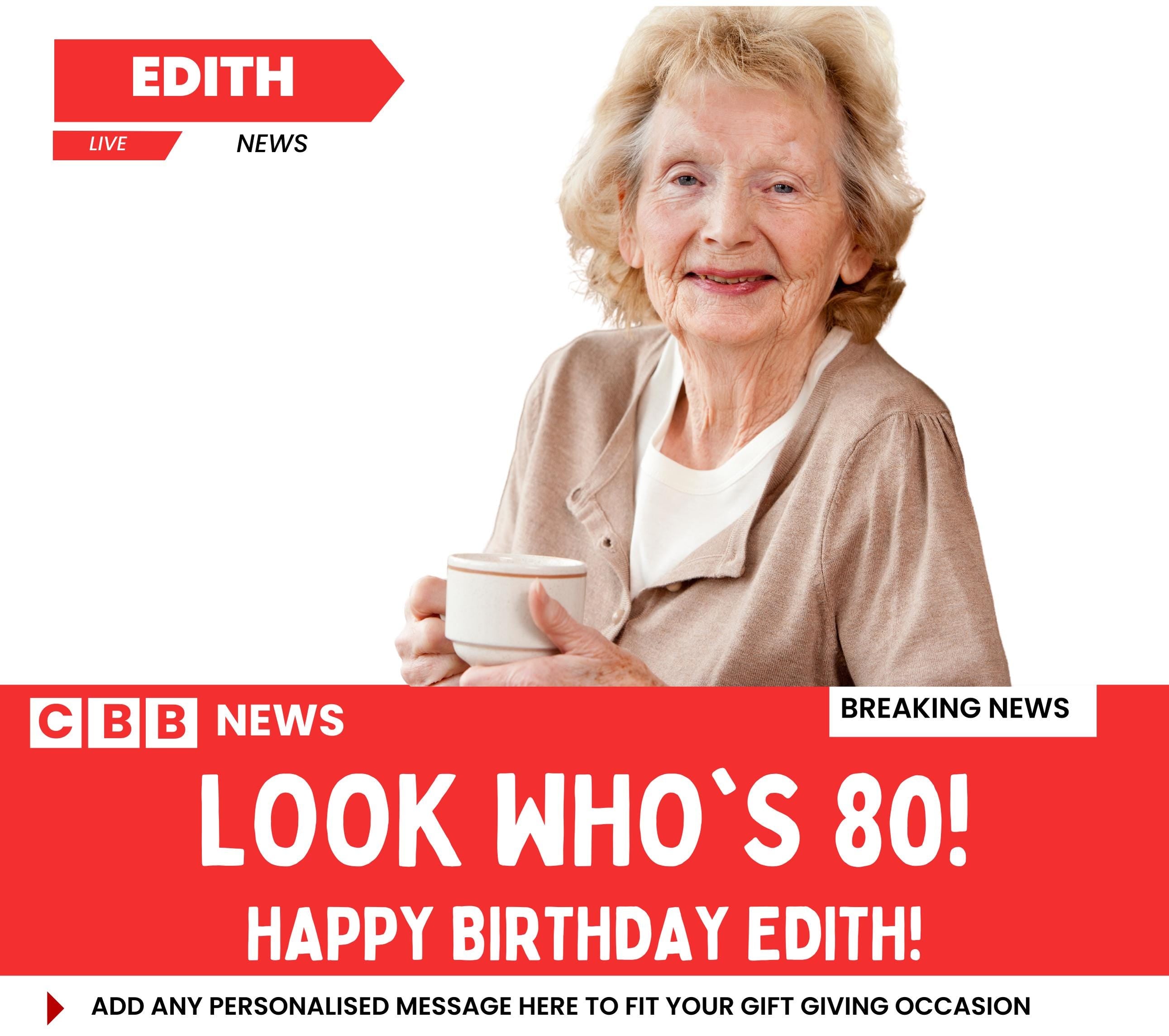 80th Birthday Personalised Soy Wax Candle | News Style Photo Message Gift | Happy 80th Birthday Candle in Glass Jar Etsy