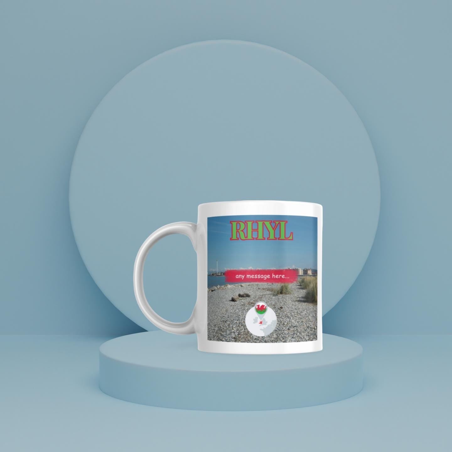 Personalised Rhyl Mug | Custom Seaside Gift | Rhyl Beach Mug | Wales Souvenir | Coastal Coffee Cup | Gift for Him or Her Etsy
