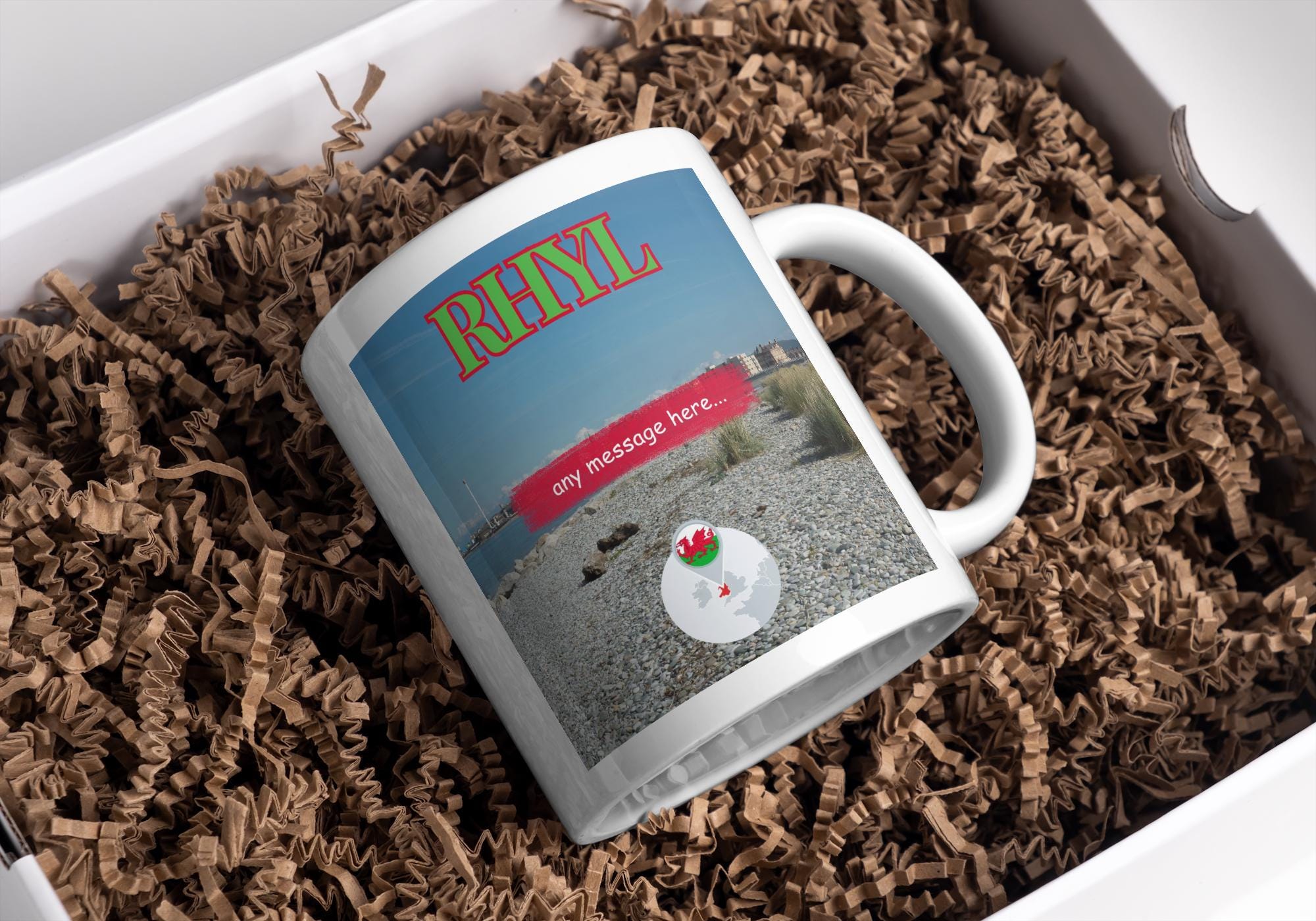 Personalised Rhyl Mug | Custom Seaside Gift | Rhyl Beach Mug | Wales Souvenir | Coastal Coffee Cup | Gift for Him or Her Etsy