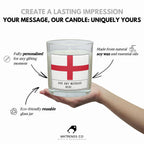 England Personalised Candle | England Flag Gift | England Flag Message Gift | St Georges Cross | British Home Décor | This Is England Gift Etsy