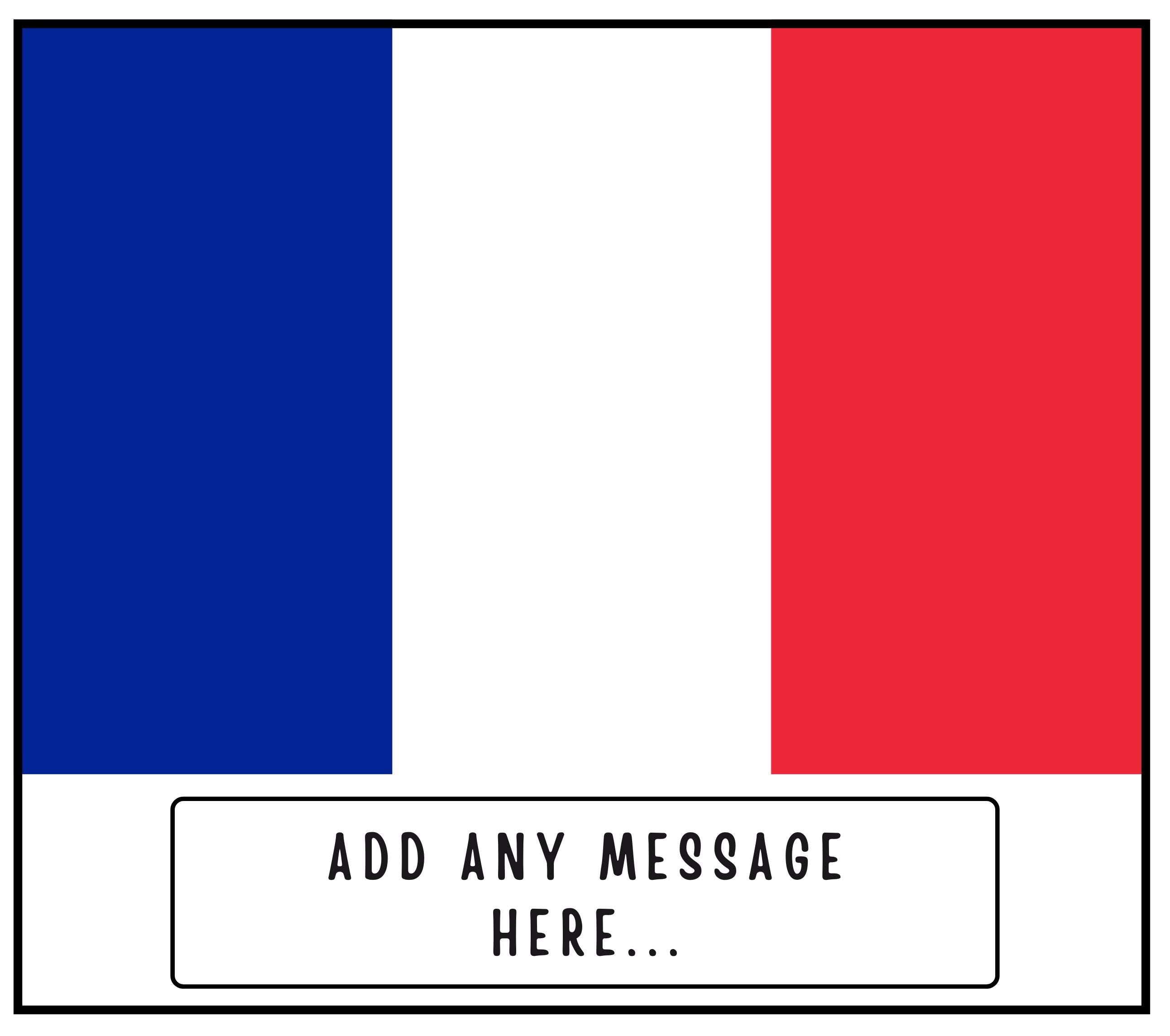 France Personalised Candle | Flag of France Gift | French Message Gift | French Friend Gift | French Flag Message Candle | Expat in France Etsy