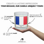 France Personalised Candle | Flag of France Gift | French Message Gift | French Friend Gift | French Flag Message Candle | Expat in France Etsy