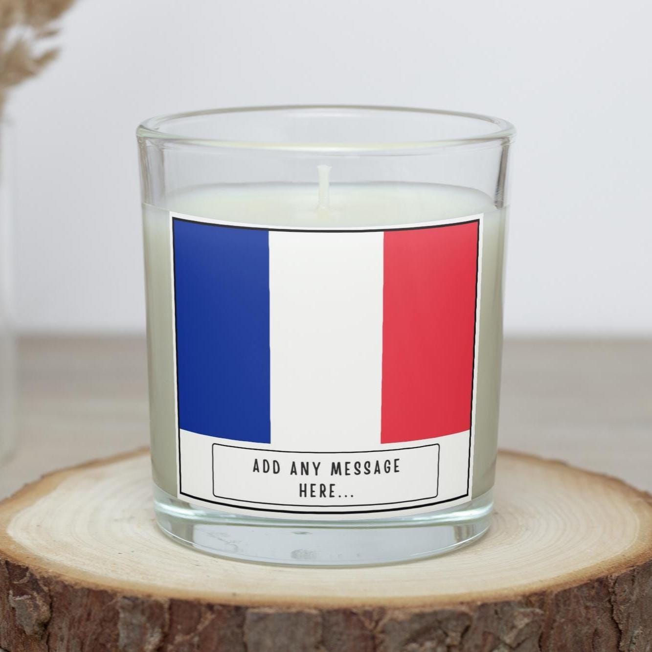 France Personalised Candle | Flag of France Gift | French Message Gift | French Friend Gift | French Flag Message Candle | Expat in France Etsy