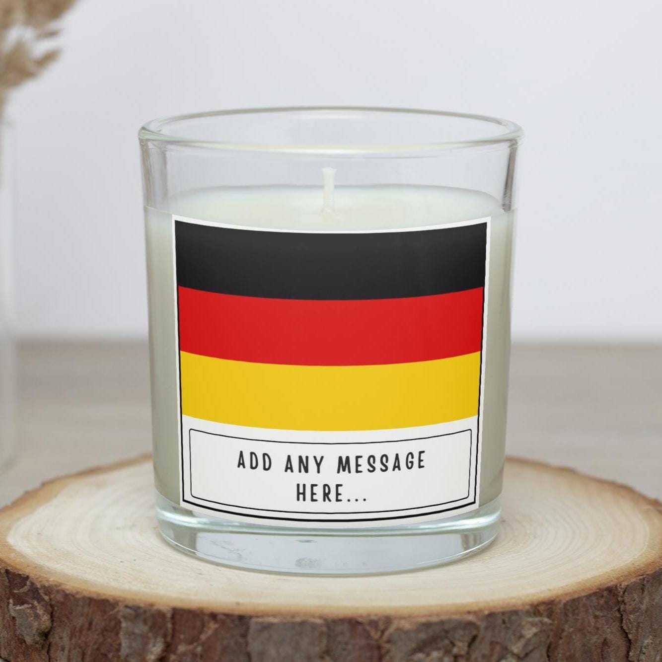 Germany Personalised Candle | German Flag Gift | German Message Gift | Germany Décor | Gift for German Friend | German Culture | German Gift Etsy