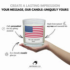 USA Personalised Candle | Flag of USA | America Message Candle | Gift for American | America Memory Gift | America Birthday | USA Christmas Etsy