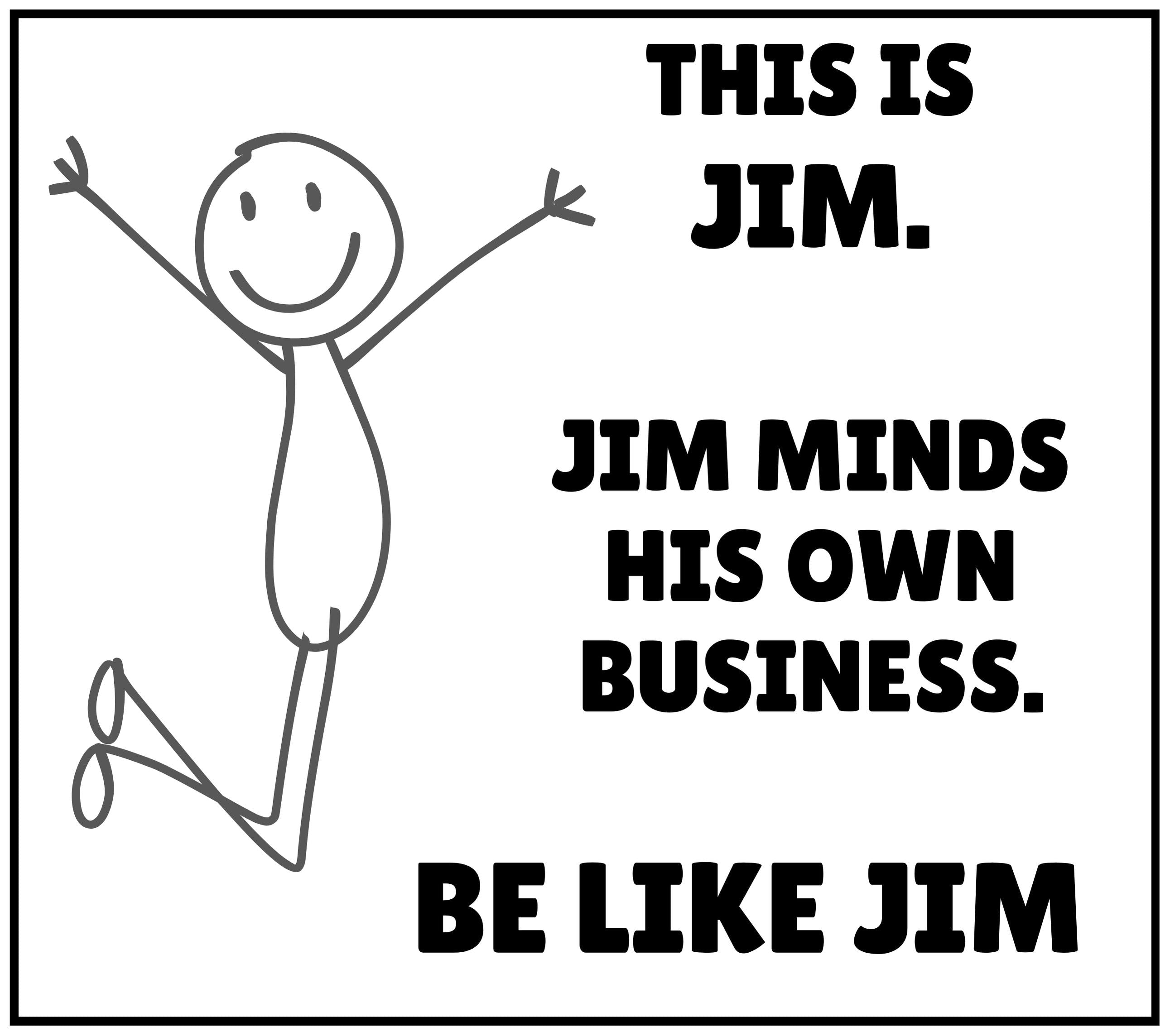 Be Like Jim Funny Personalised Candle | Mind Your Own Business Funny Gift | Custom Name Funny Message Soy Wax Candle Etsy