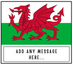 Wales Personalised Candle | Flag of Wales | Gift for Welsh | St David's Day | Funny Wales Gift | Welsh Flag patriotic | Wales Flag Message Etsy