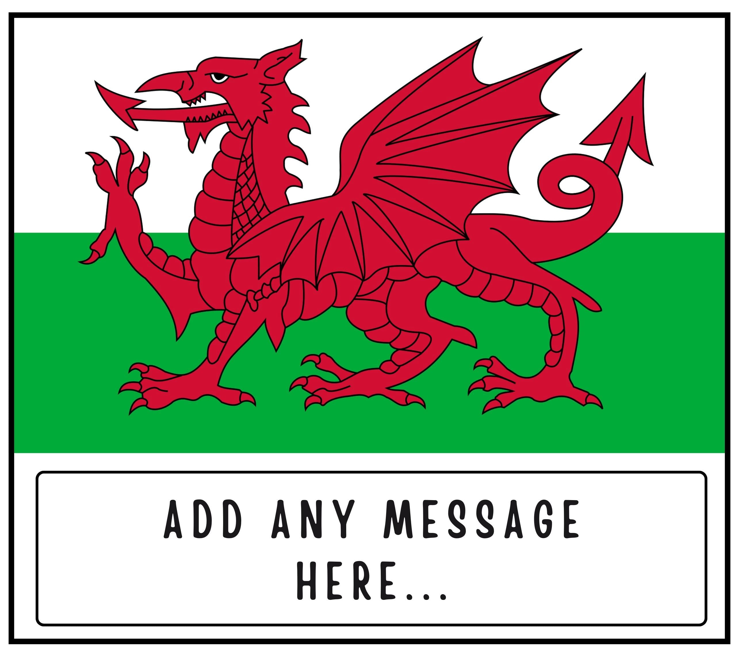 Wales Personalised Candle | Flag of Wales | Gift for Welsh | St David's Day | Funny Wales Gift | Welsh Flag patriotic | Wales Flag Message Etsy
