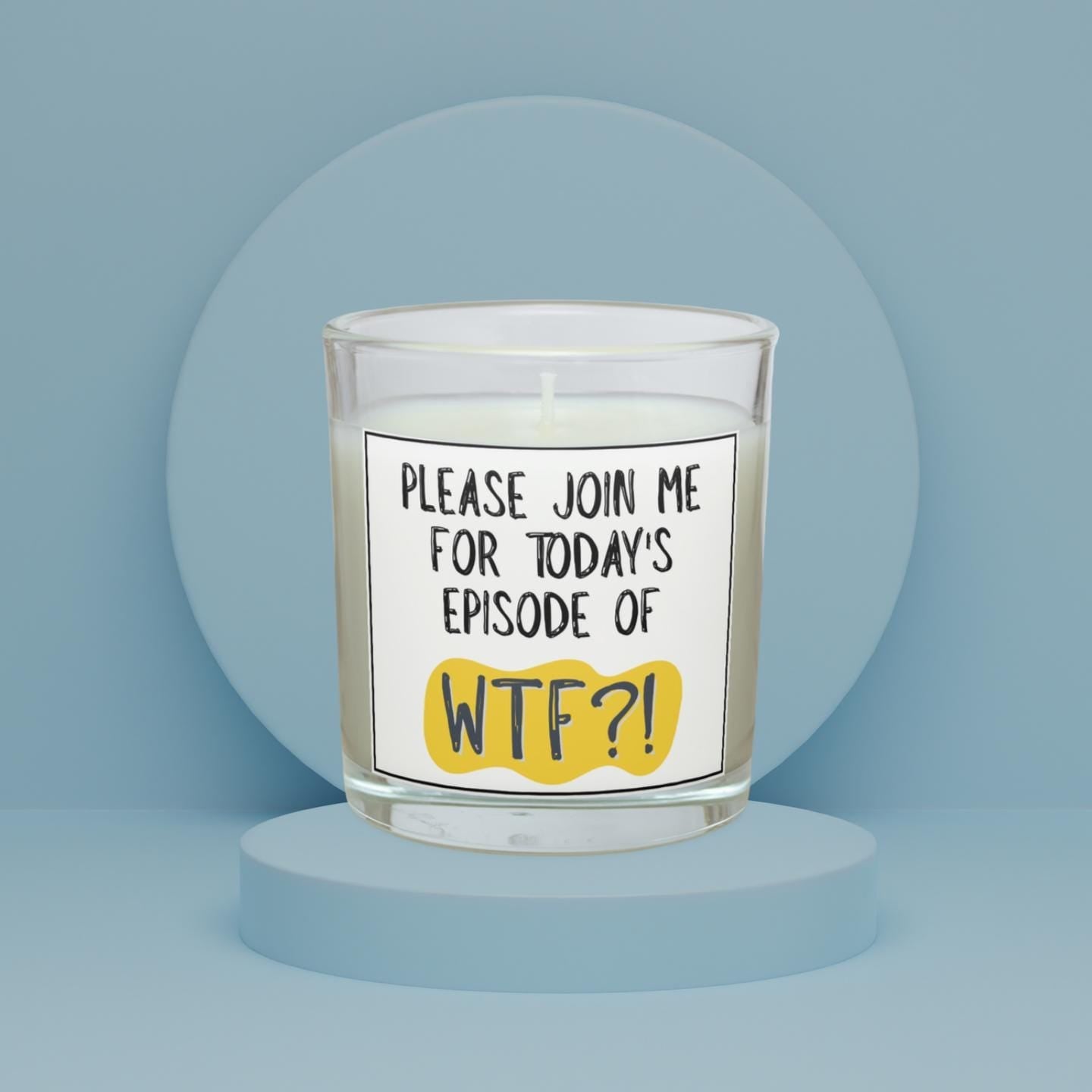 WTF What the Fuck Personalised Soy Wax Candle | Funny WTF Custom Message Soy Wax Candle Gift Etsy