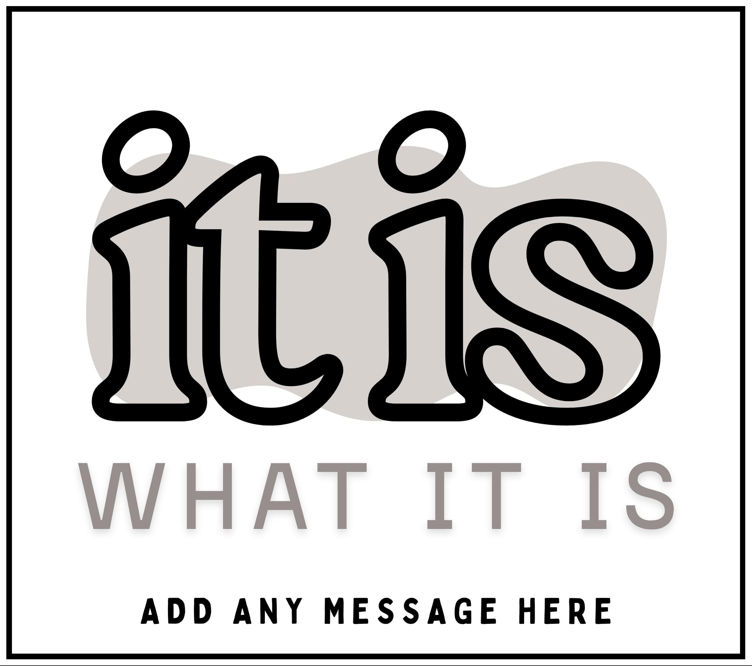 It is what it is Personalised Candle | Funny Life's Nonsense Custom Soy Wax Candle | Any Message Candle Gift Etsy