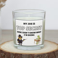 Funny Don't Know What I'm Doing Personalised Candle | Novelty Top Secret Job Office Banter Candle Gift Etsy