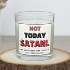 Not Today Satan Personalised Soy Wax Candle | Funny Custom Message Drama Free Candle Gift Etsy