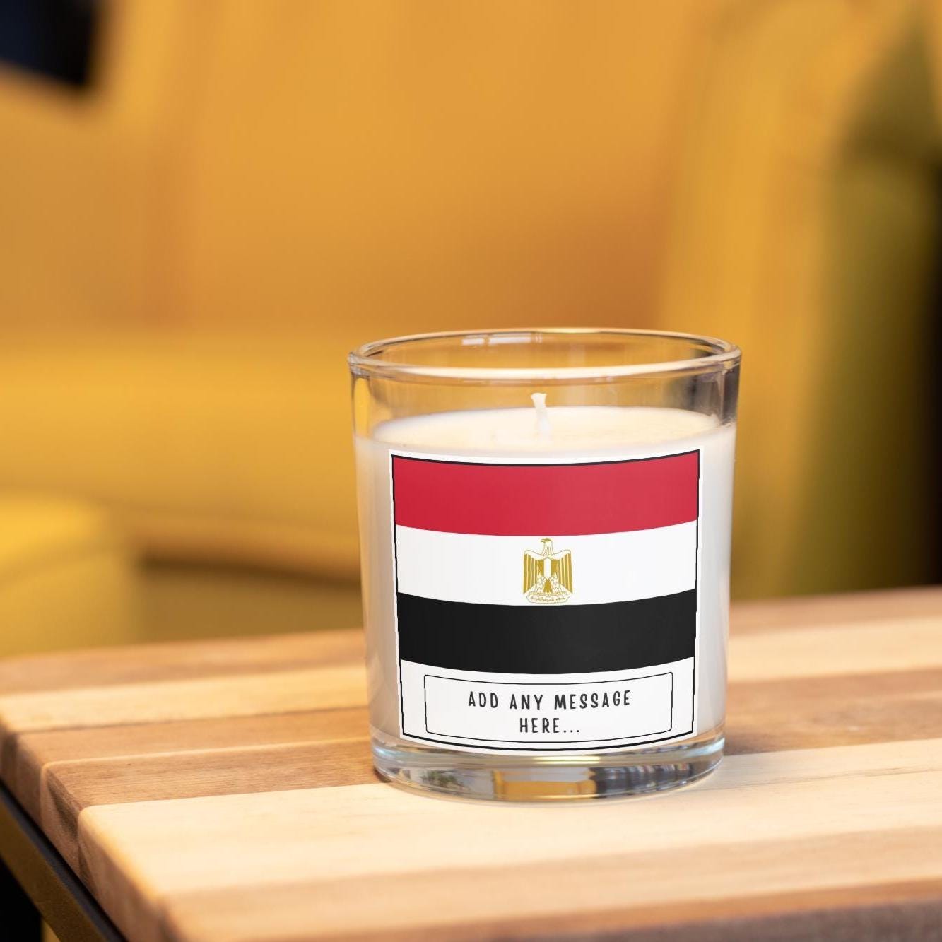 Egypt Personalised Candle | Flag of Egypt Gift | Gift for Egyptian | Egypt Message Candle | Egypt Home Décor | Patriotic Egypt Candle Gift Etsy