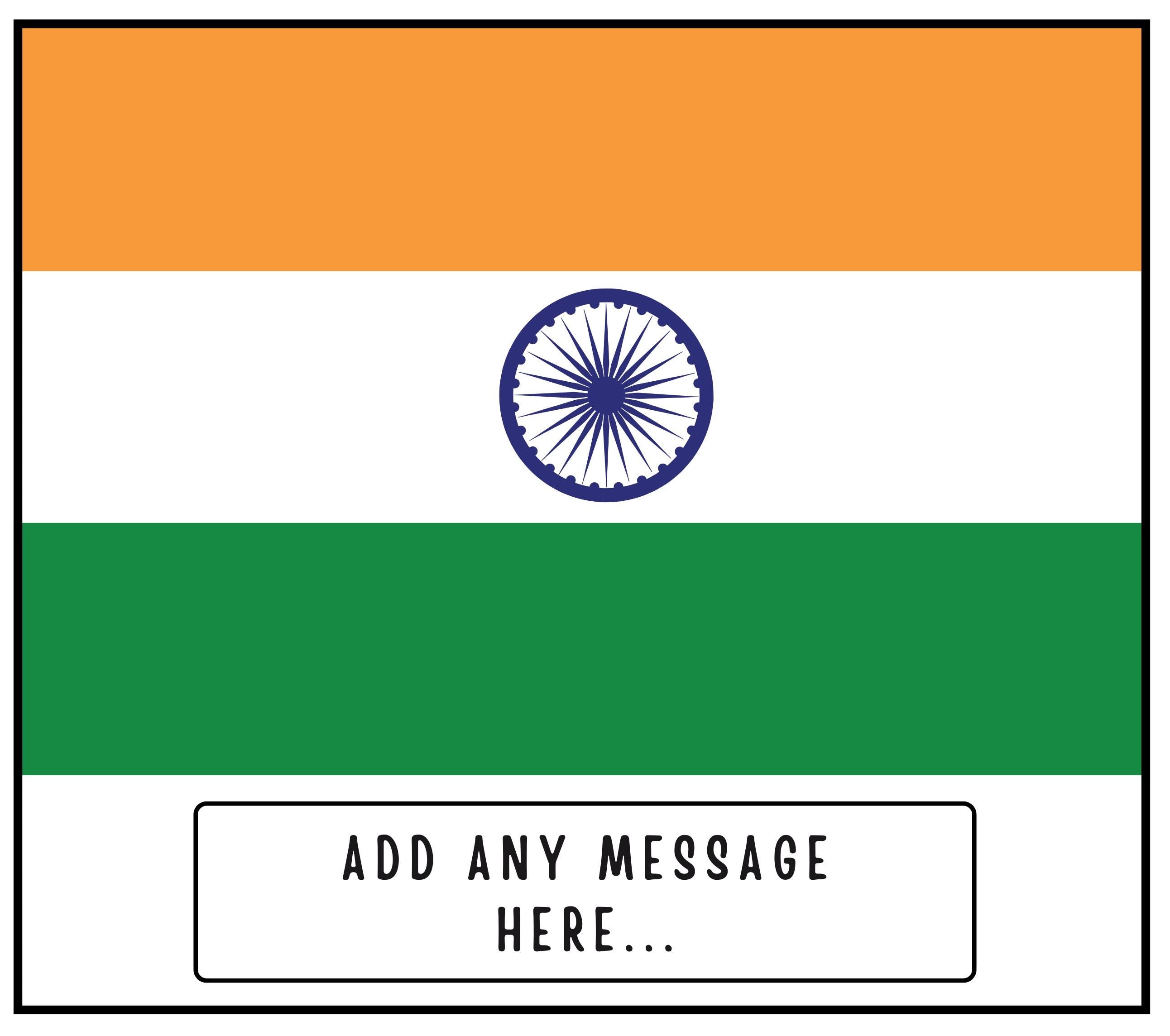 India Personalised Candle | Flag of India | Gift for Indian | India Message Gift | Diwali Candle | Holi Candle | Indian Home Decor | India Etsy