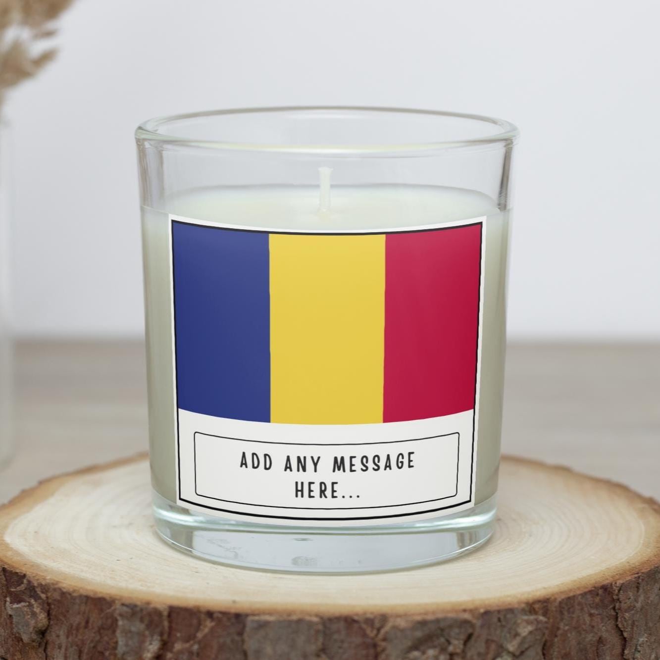 Romania Personalised Candle | Romanian Flag Gift | Flag of Romania Candle | Gift for Romanian | Romania Message Gift | Romanian Culture Etsy