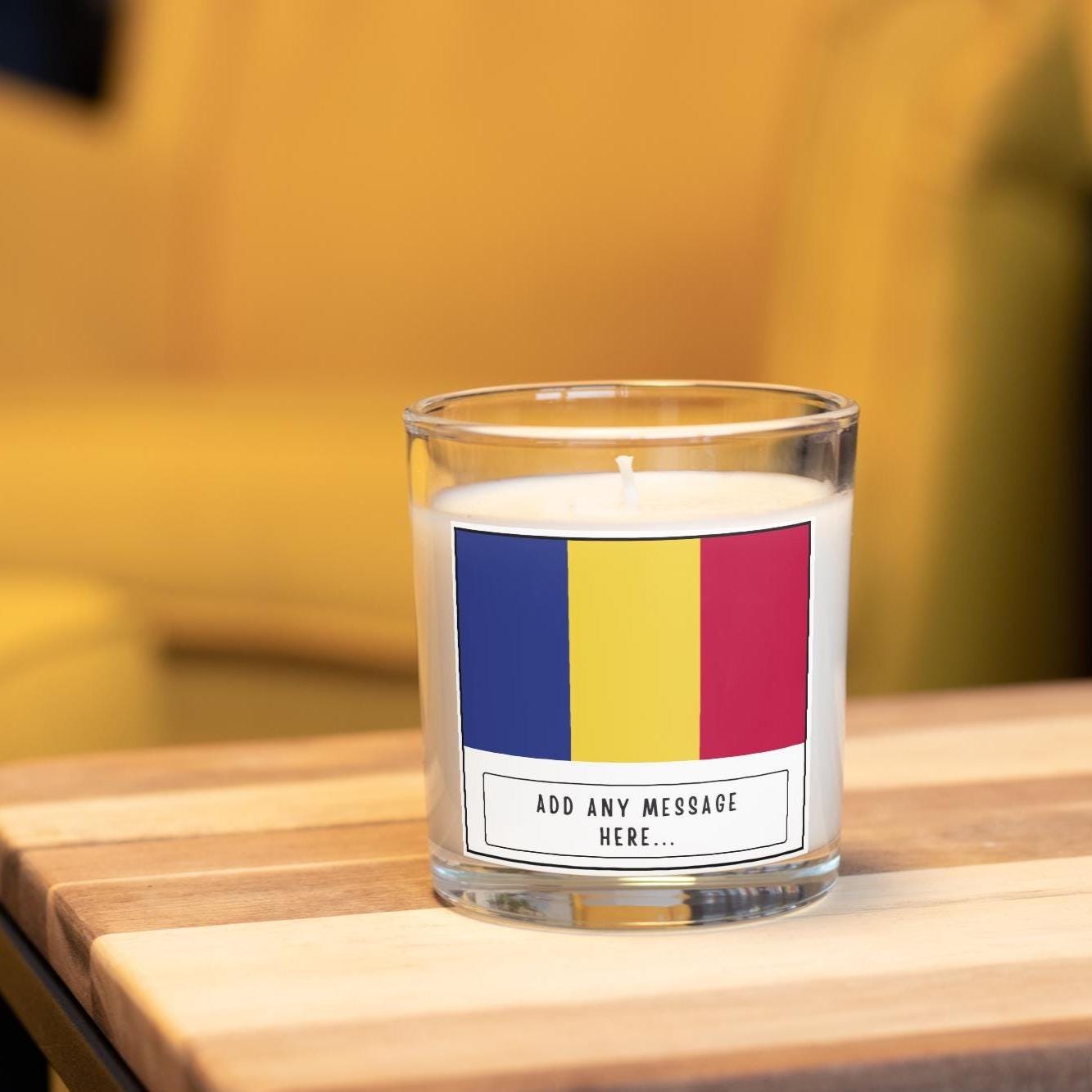 Romania Personalised Candle | Romanian Flag Gift | Flag of Romania Candle | Gift for Romanian | Romania Message Gift | Romanian Culture Etsy