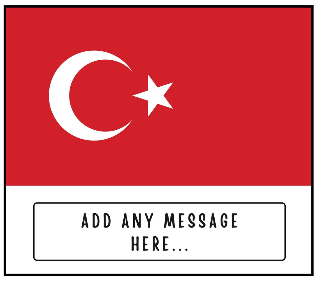 Turkey Personalised Candle | Turkish Flag | Gift for Turkish Friend | Turkey Message | Flag of Turkey | Turkish Home Décor | Custom Turkish Etsy