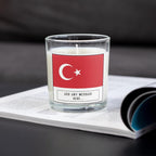 Turkey Personalised Candle | Turkish Flag | Gift for Turkish Friend | Turkey Message | Flag of Turkey | Turkish Home Décor | Custom Turkish Etsy