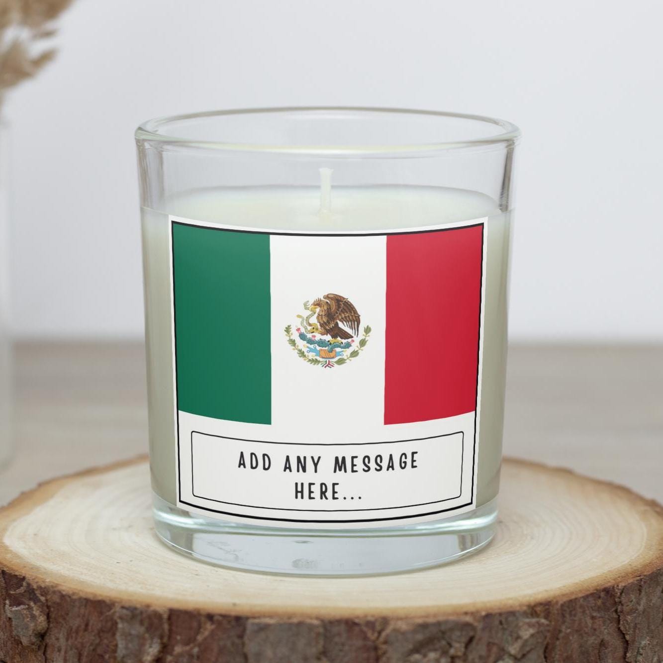 Mexico Personalised Candle | Mexican Flag | Custom Message Mexican Gift | Mexico Heritage Gift | Mexican Home Décor | Mexico Culture Candle Etsy