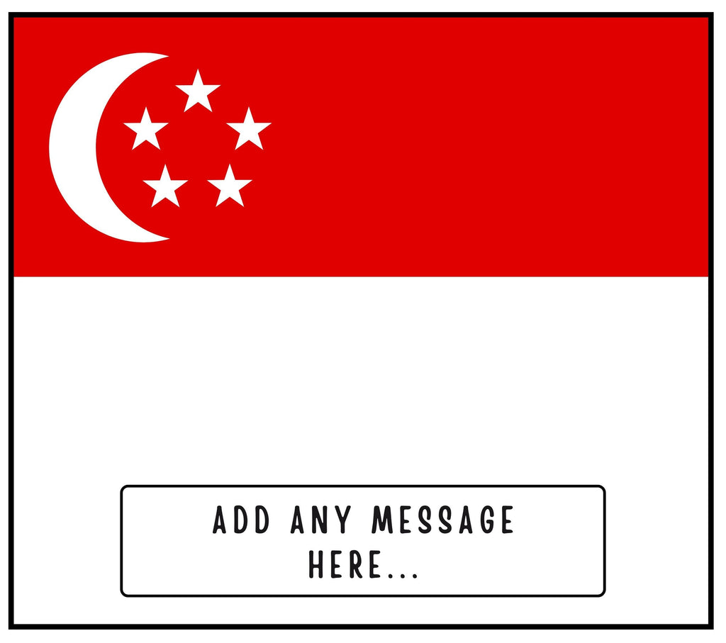 Singapore Personalised Candle | Flag of Singapore | Gift for Singaporean Friend | Singapore Home Décor | Hari Merdeka | Custom Message Gifts Etsy