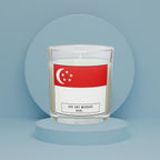Singapore Personalised Candle | Flag of Singapore | Gift for Singaporean Friend | Singapore Home Décor | Hari Merdeka | Custom Message Gifts Etsy