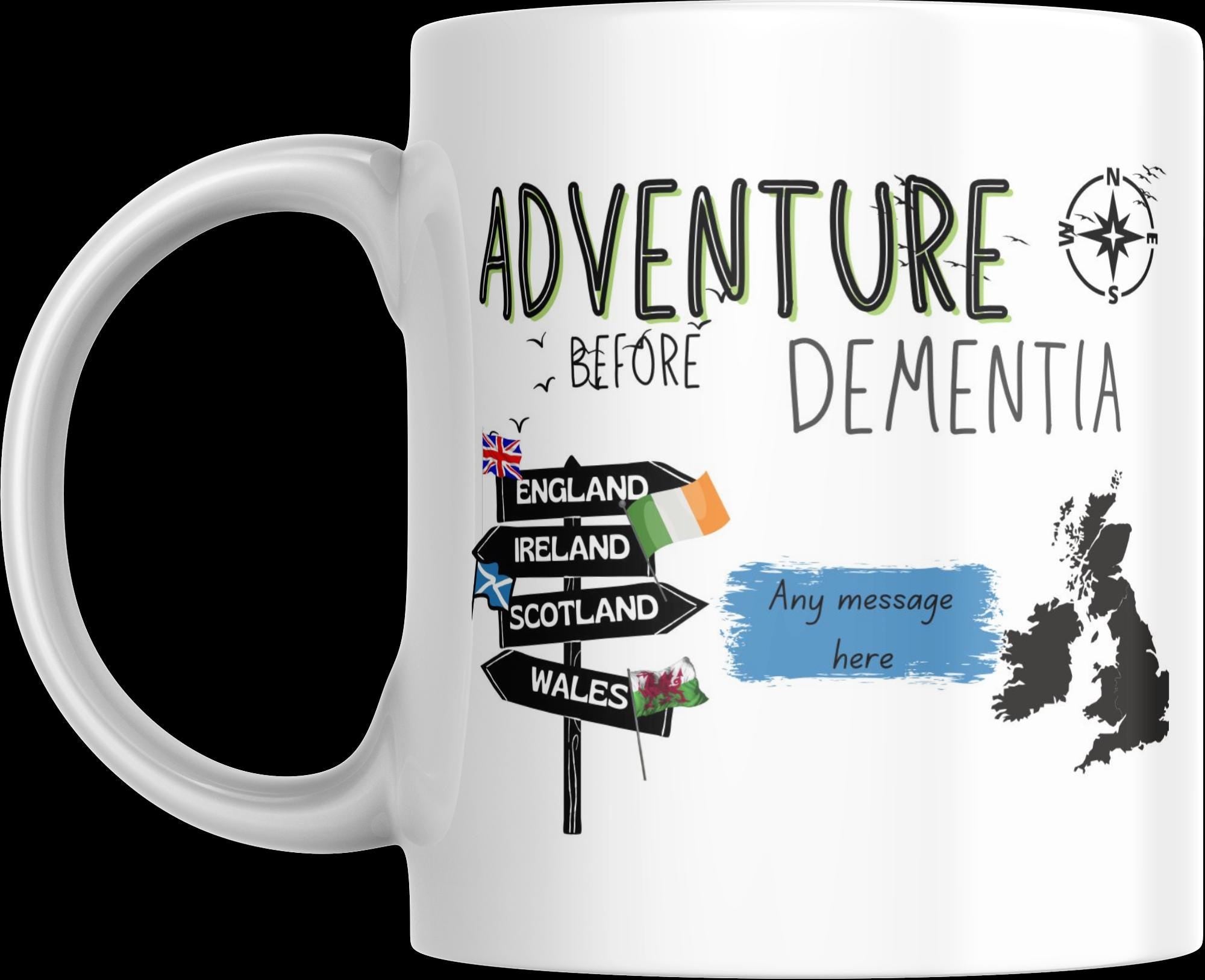 Adventure Before Dementia Mug | Personalised Motorhome Gift | Funny Vanlife Present | UK Travel Mug | Caravan Coffee Cup | Custom Message Etsy