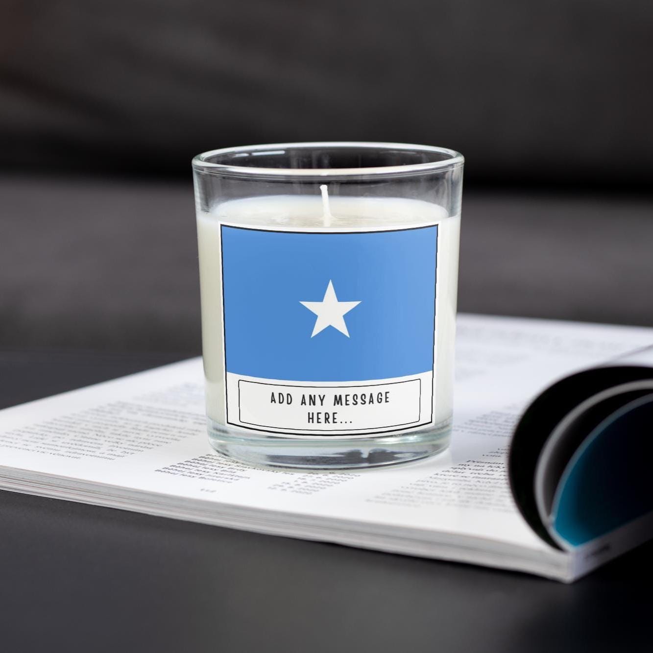 Somalia Personalised Candle | Flag of Somalia | Gift for Somalian | Somalia Heritage Gift | Somalia Culture | Somalia Home Décor Candle Etsy