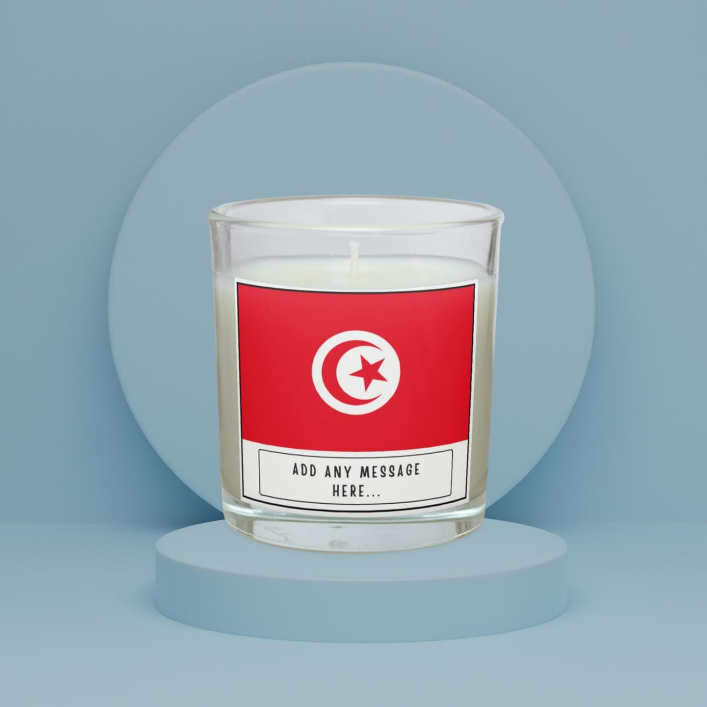 Tunisia Personalised Candle | Flag of Tunisia | Tunisian Flag Gift | Gift for Tunisian | Tunisia Home Décor | Custom Tunisia Gift | Candle Etsy