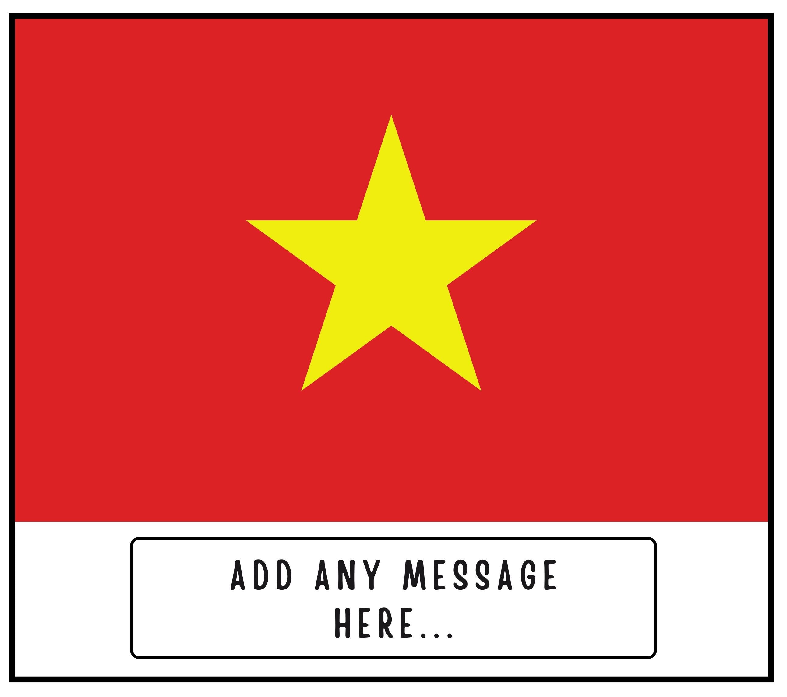 Vietnam Personalised Candle | Flag of Vietnam | Vietnamese Flag | Gift for Vietnamese | Vietnam Home Décor | Custom Vietnam Message Gift Etsy