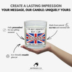 British Flag Custom Message Personalised Candle | Union Jack Flag | Fly the British Flag | UK Patriot Soy Wax Candle Gift Etsy