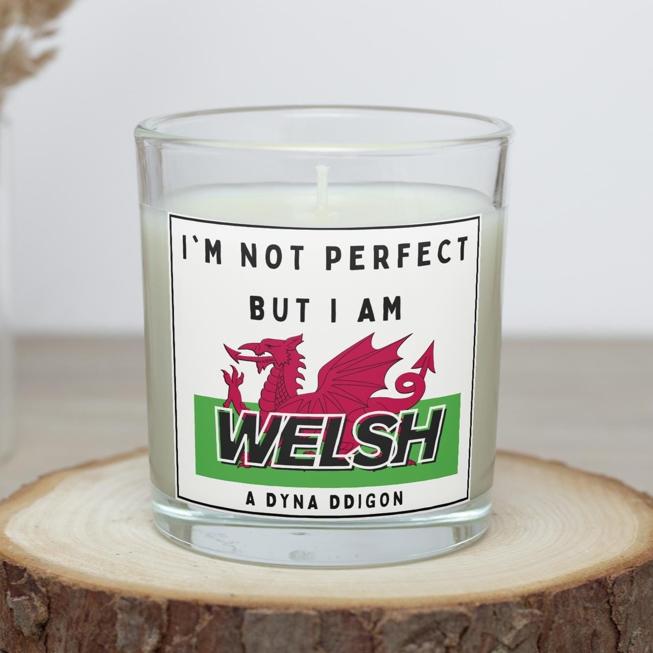Proud to be Welsh Personalised Candle | Welsh Flag Patriot Gift | Custom Welsh Messge | Cymru Soy Wax Candle Gift Etsy