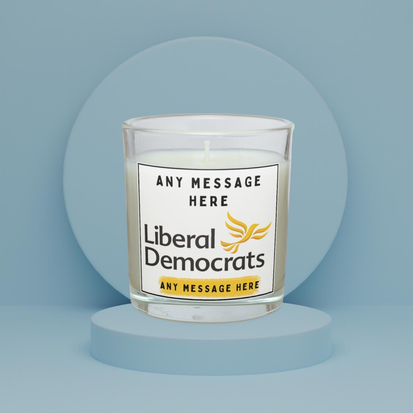 Liberal Democrats: Custom Message Personalised Candle | Lib Dem Supporter Message Soy Wax Candle Gift Etsy