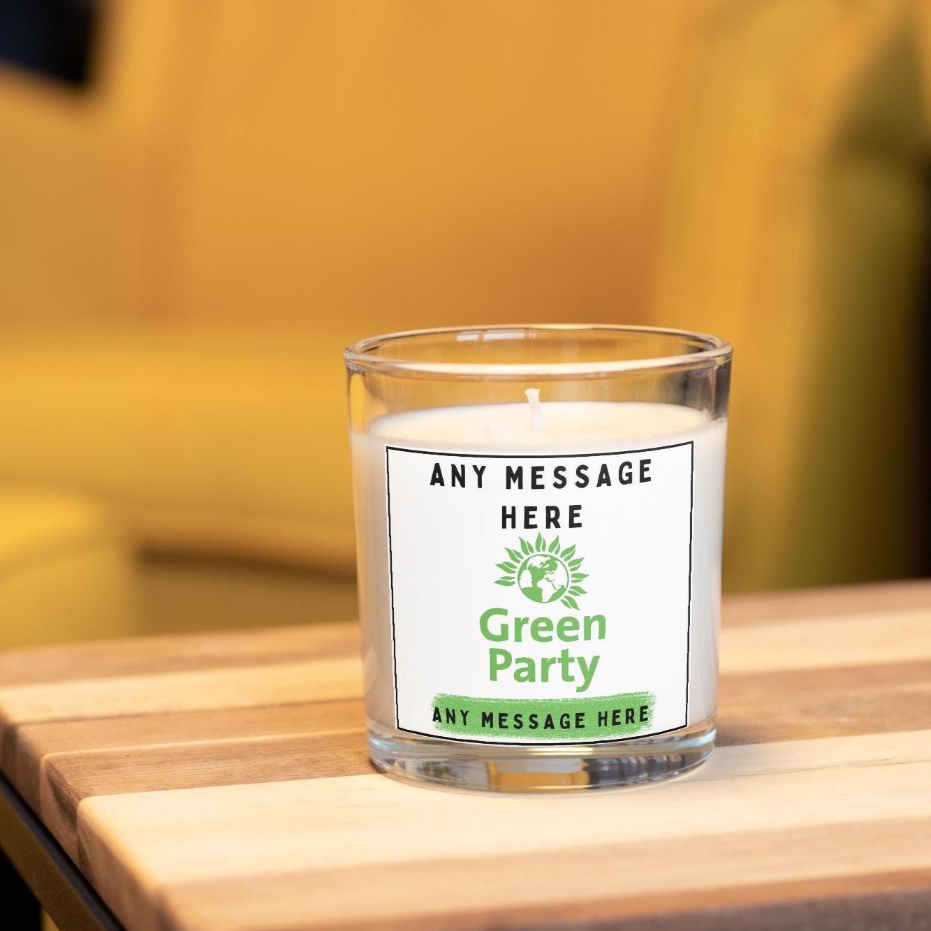 Personalised Green Party Soy Wax Candle: Eco-Friendly Political Gift Etsy