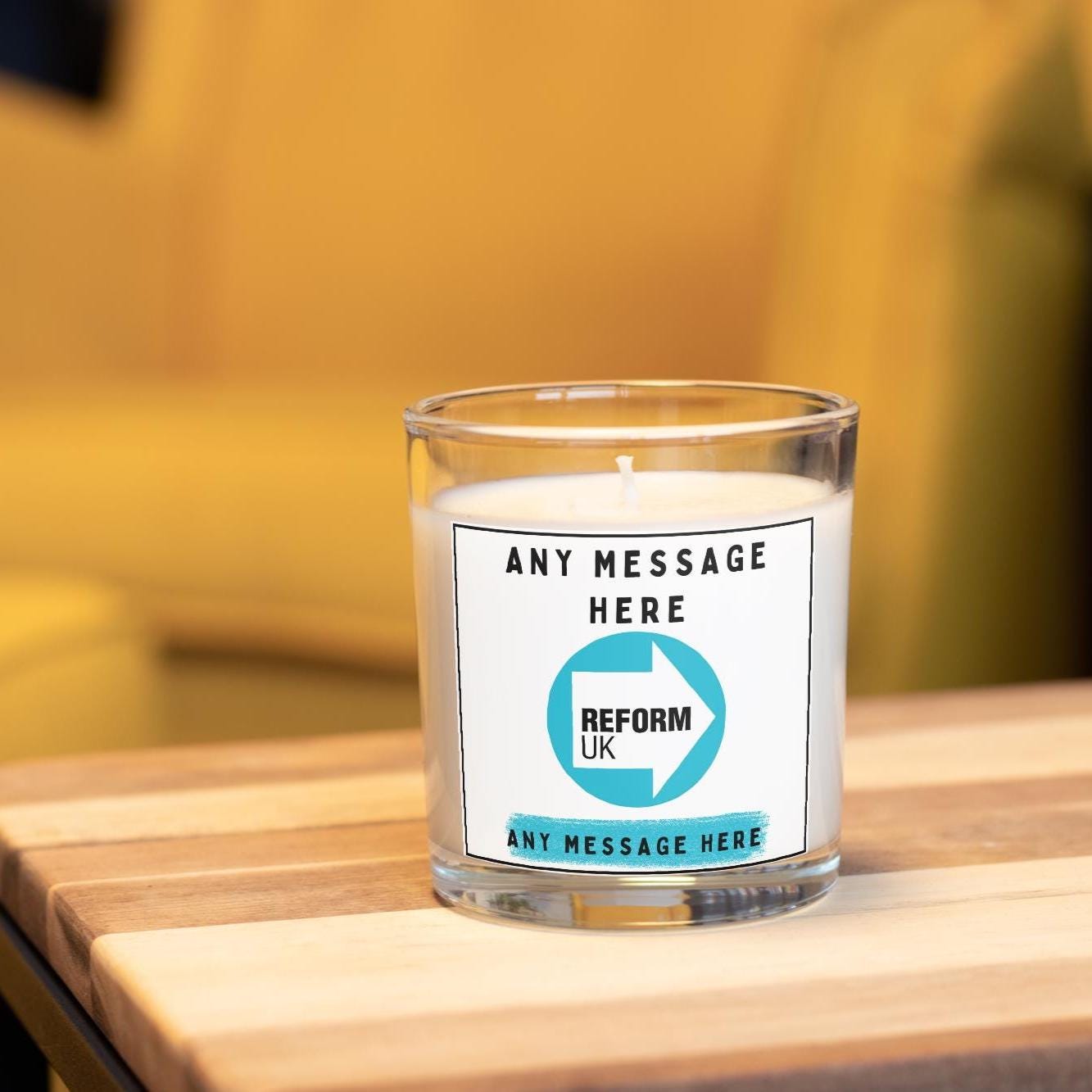 Reform UK: Custom Message Personalised Candle | Reform UK Political Message Soy Wax Candle Gift | Reform UK Supporter Message Etsy