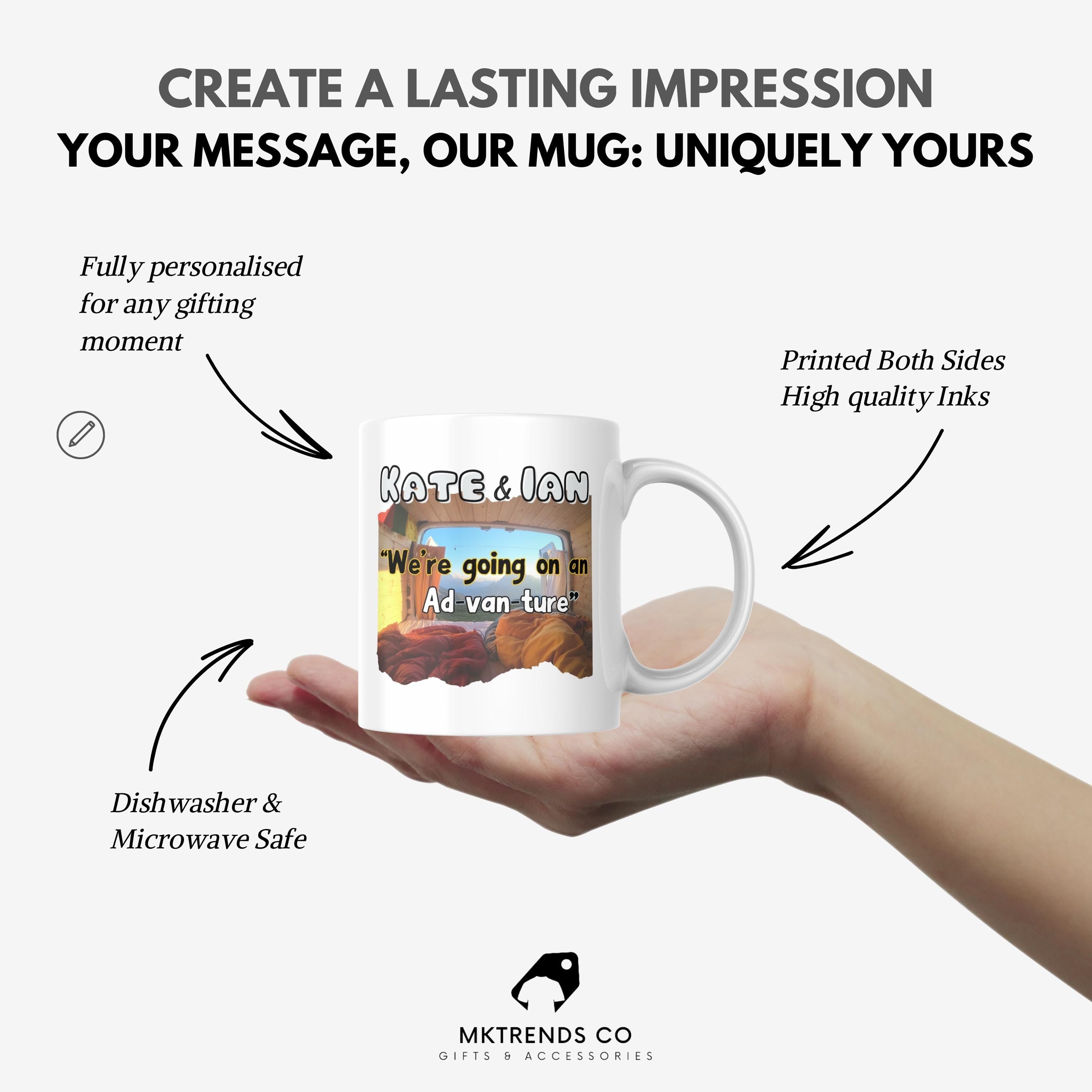 Personalised AdVanTure Mug | Custom Campervan Gift | Funny Vanlife Present | Scenic Travel Mug | Motorhome Cup | Caravan Gift Etsy