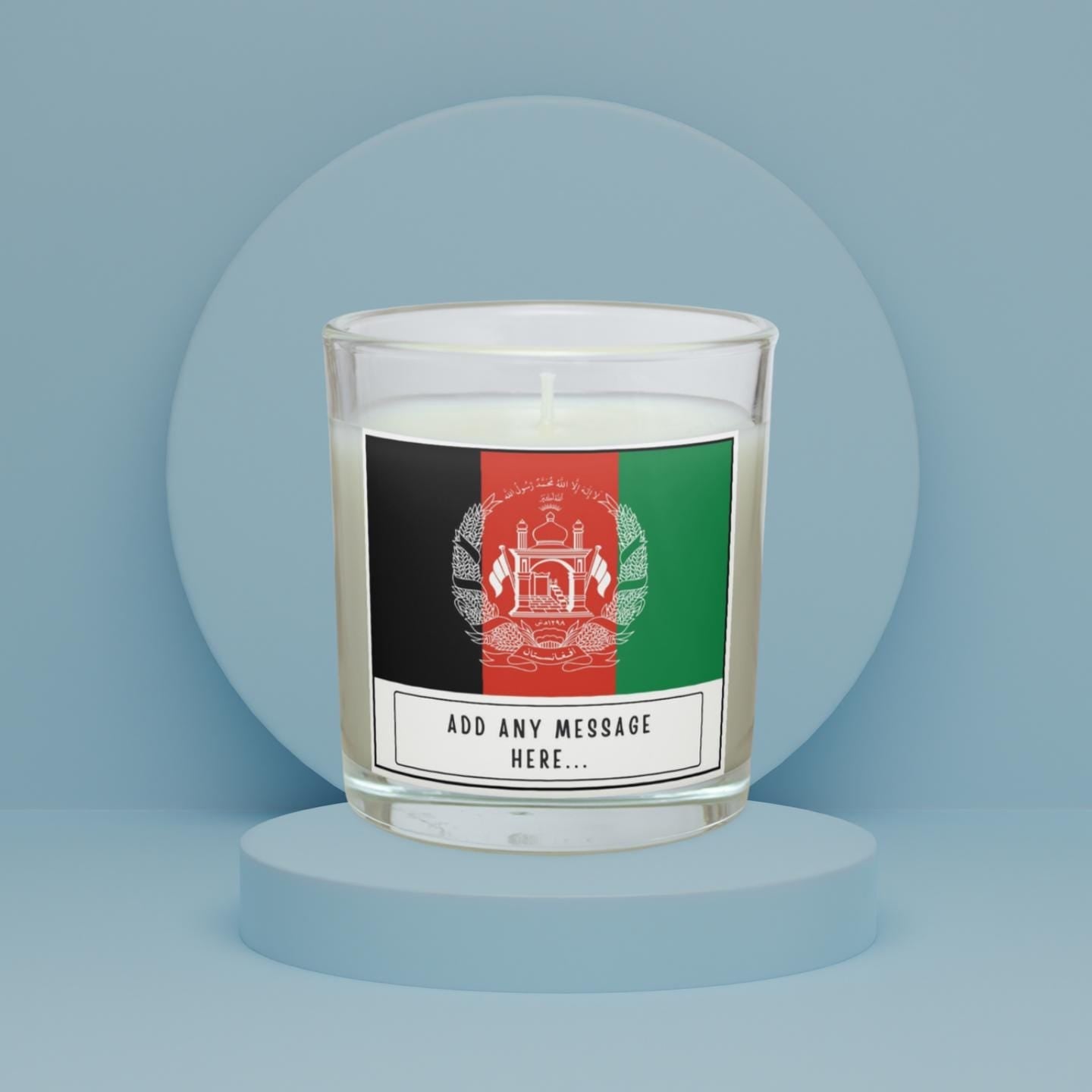 Afghanistan Personalised Candle | Afghanistan Flag | Gift for Afghan | Afghanistan Culture Gift | Afghan Flag Candle | Afghan Heritage Gift Etsy