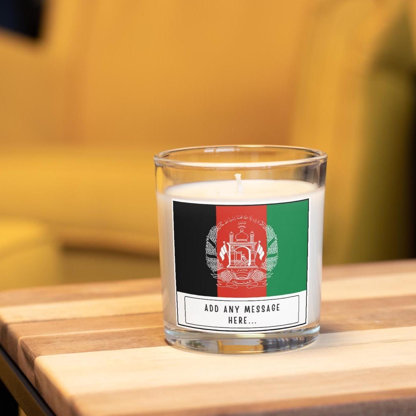 Afghanistan Personalised Candle | Afghanistan Flag | Gift for Afghan | Afghanistan Culture Gift | Afghan Flag Candle | Afghan Heritage Gift Etsy