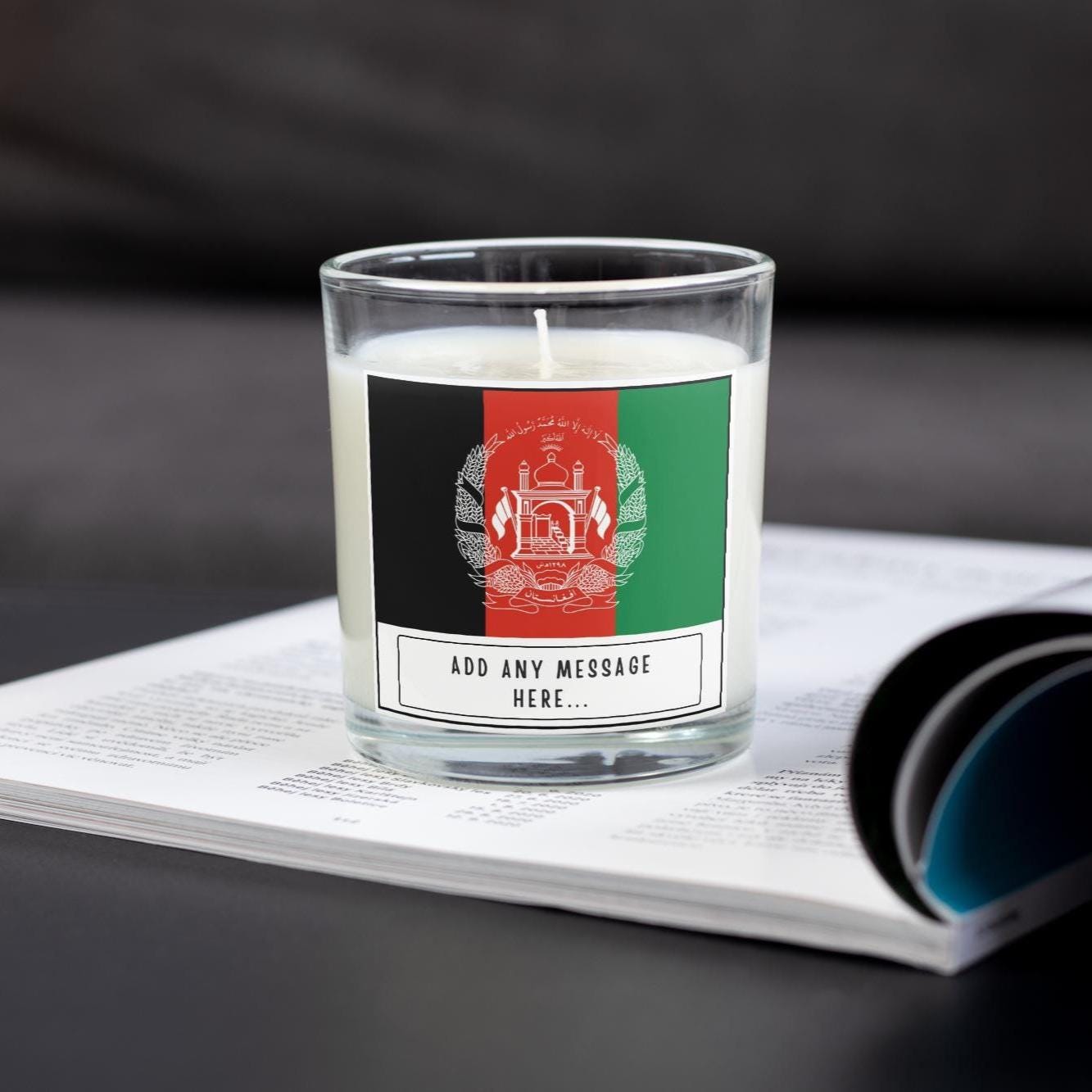 Afghanistan Personalised Candle | Afghanistan Flag | Gift for Afghan | Afghanistan Culture Gift | Afghan Flag Candle | Afghan Heritage Gift Etsy