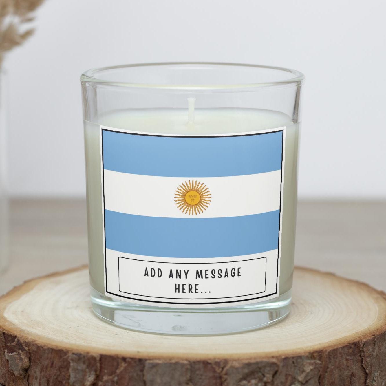 Argentina Personalised Candle | Flag of Argentina | Gift for Argentinian | Argentinian Home Décor | Argentinian Flag | Custom Argentina Gift Etsy